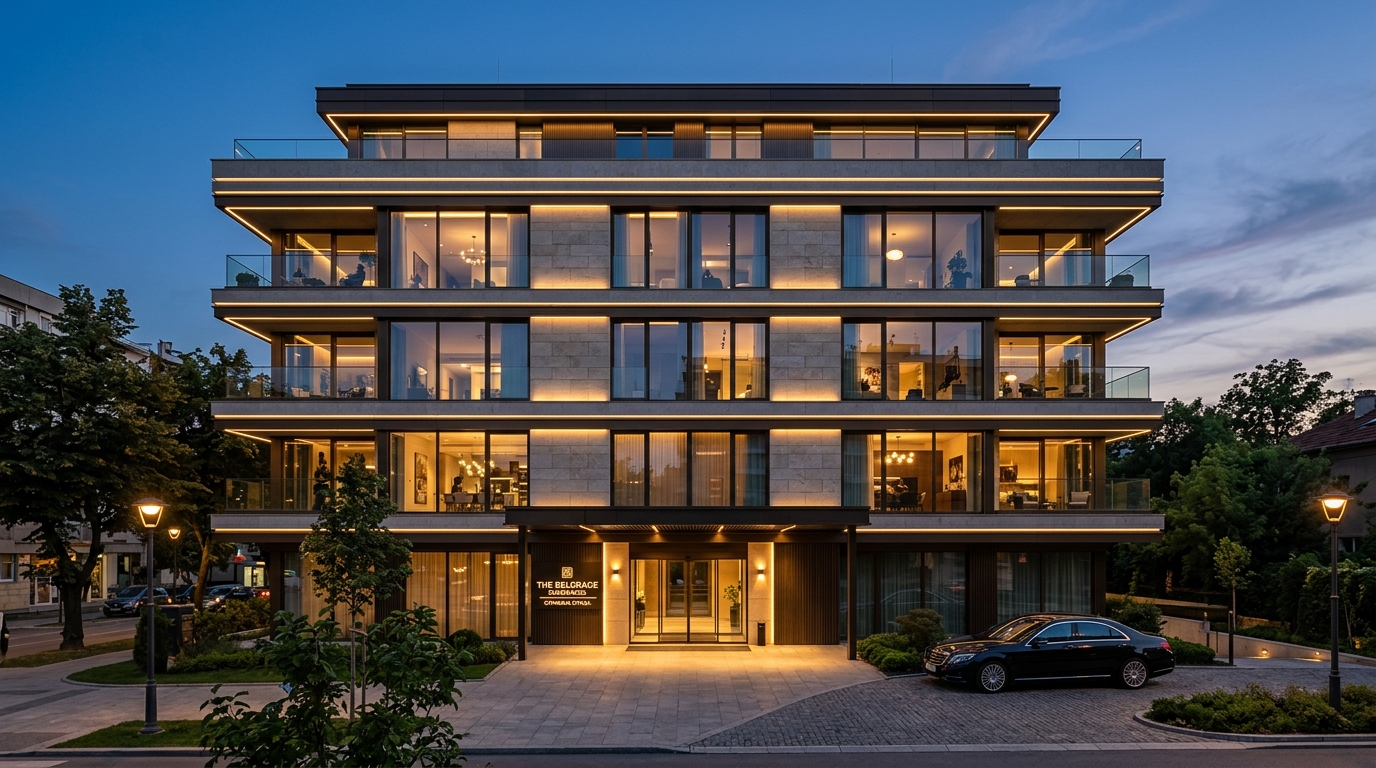 Vračar Prime Residences večernji render
